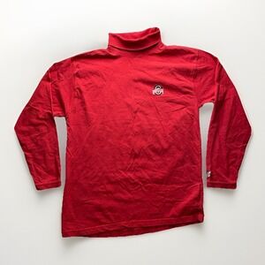 Vintage 90s Starter Ohio State Buckeyes Turtleneck Sweatshirt XL Red Embroidered
